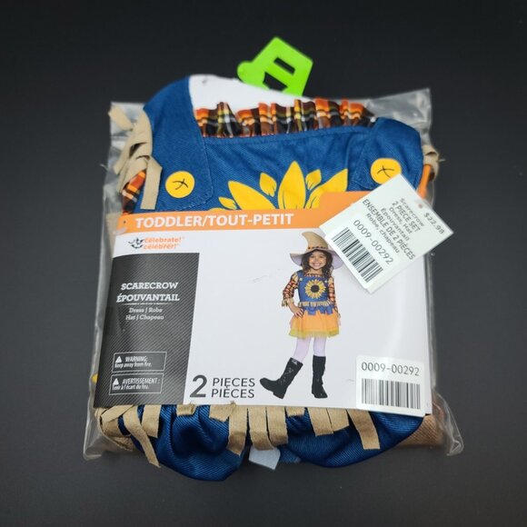 Halloween Cute Scarecrow Sunflower Adorable Toddler Costume , NWT - Picture 3 of 13